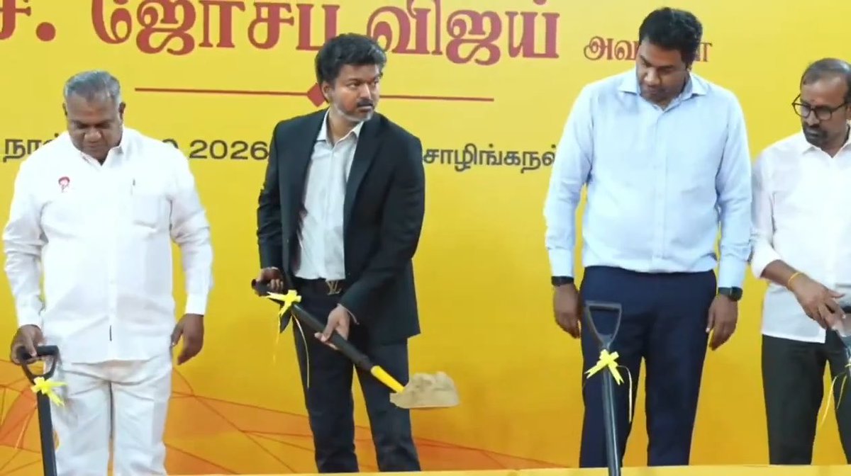 .CMOTamilNadu Joseph Vijay inaugurated the work on the project to integrate loop pipelines in areas under the Chennai Corporation!