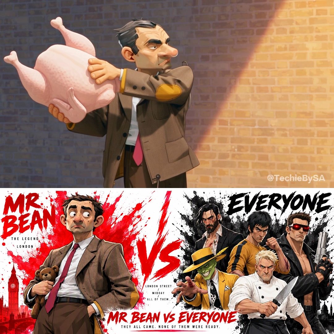 Mr. Bean Vs everyone🧸🔥 Made with GPT Image 2.5 + Seedance 2.5 Prompt in replies👇🏻