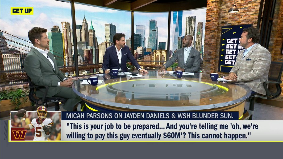 .Mike Greenberg and the crew weigh in on Micah Parsons' comments about Jayden Daniels and the Commanders 🤔