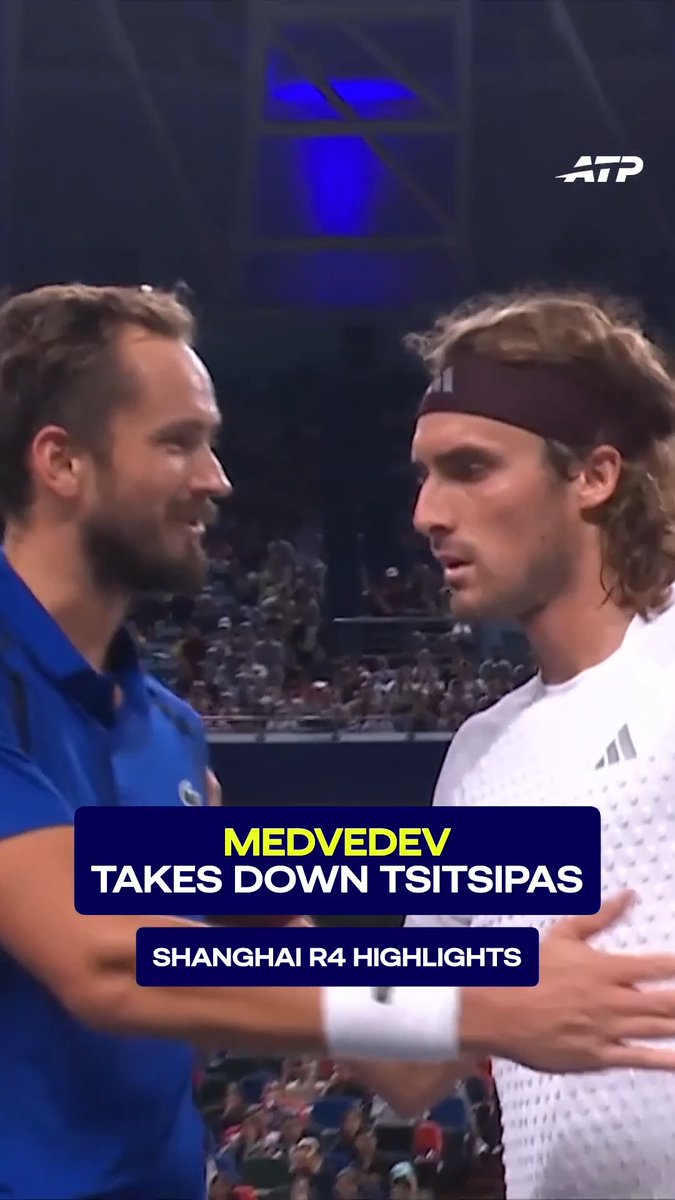 Another chapter in a familiar rivalry 🍿 The best of Daniil Medvedev and Stefanos Tsitsipas' fourth-round showdown in Shanghai. Rolex Shanghai Masters | #RolexShanghaiMasters
