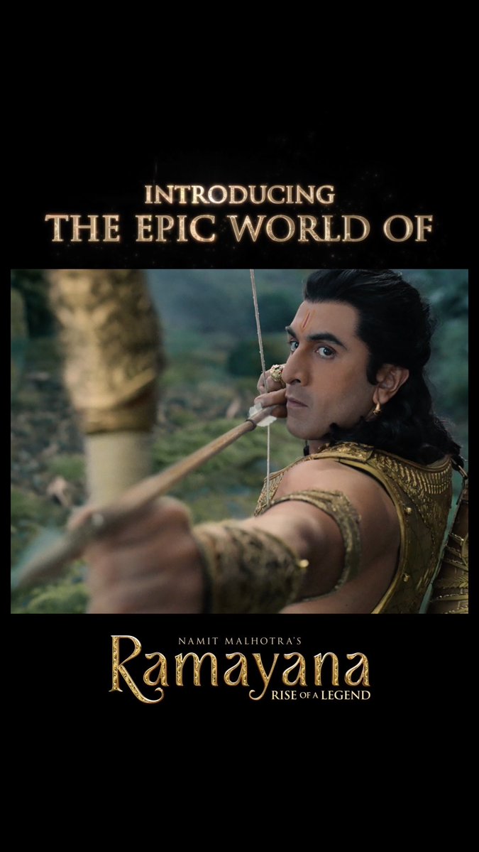 TRAILER TOMORROW. #RamayanaMovie Introducing the epic world RAMAYANA: RISE OF A LEGEND - the most immersive 3D cinematic experience ever - exclusively in theatres, IMAX and Premium Large Formats worldwide November 5.