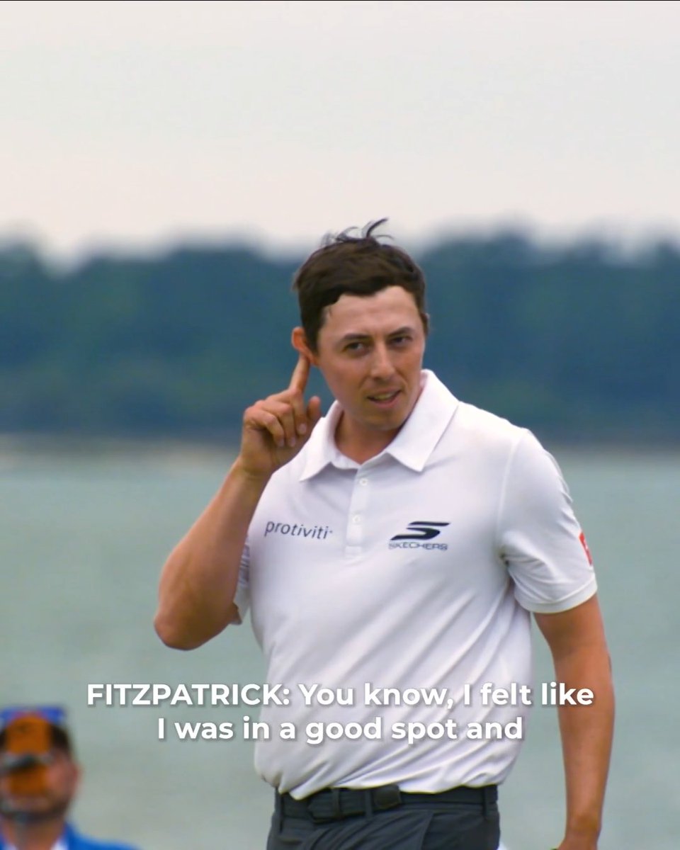 Is this the shot of the year? 👀 Gale force wind and playoff pressure were no match for Matt Fitzpatrick RBC Heritage.