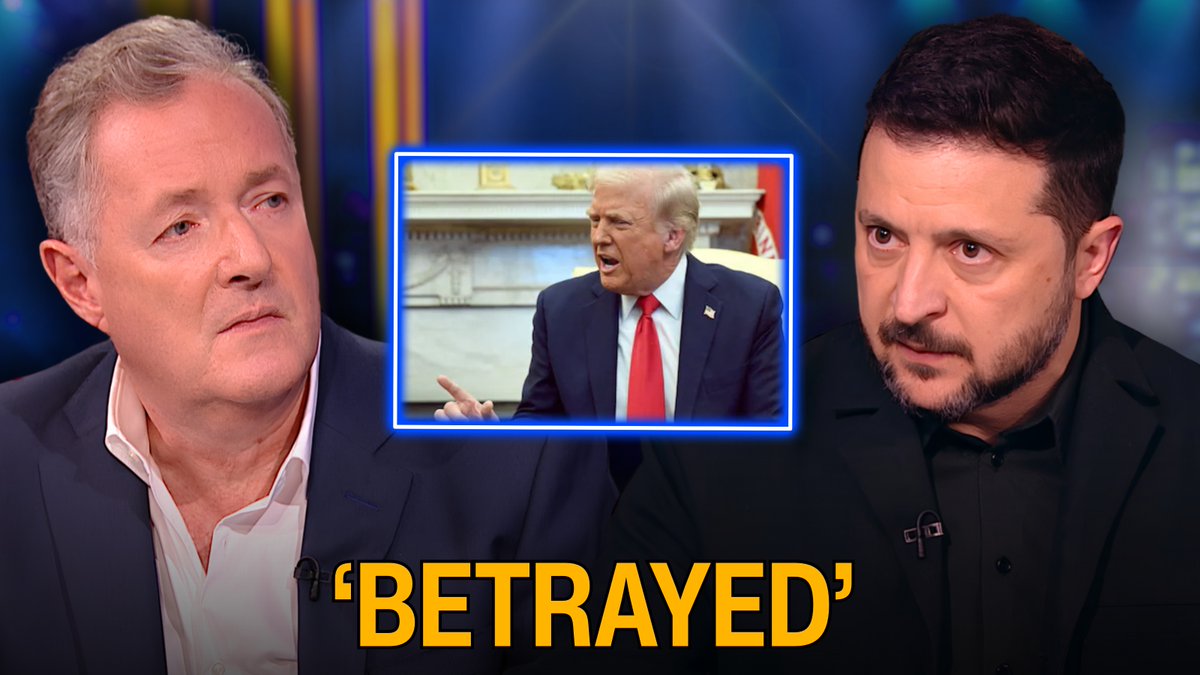 BREAKING: President Zelensky tells Piers Morgan he feels 'betrayed' over Trump announcing an energy ceasefire and diesel deal with Putin. 'This is not the right side of history.' Full exclusive interview dropping soon 👇 📺 Piers Morgan | Volodymyr Zelenskyy / Володимир Зеленський