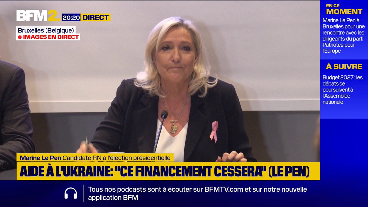 Richard Ferrand "doit quitter la tête du Conseil constitutionnel", estime Marine Le Pen, candidate RN à l'élection présidentielle #BFM2