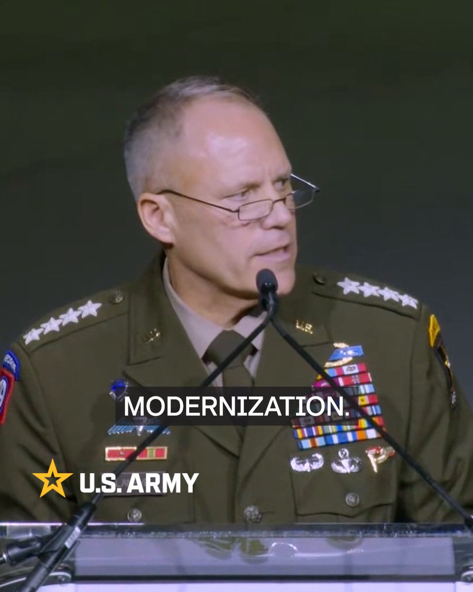 Acting Chief of Staff Gen. Chris LaNeve: “The Army is not turning its back on modernization. In fact, quite the opposite. We are sprinting towards it.” #AUSA2026