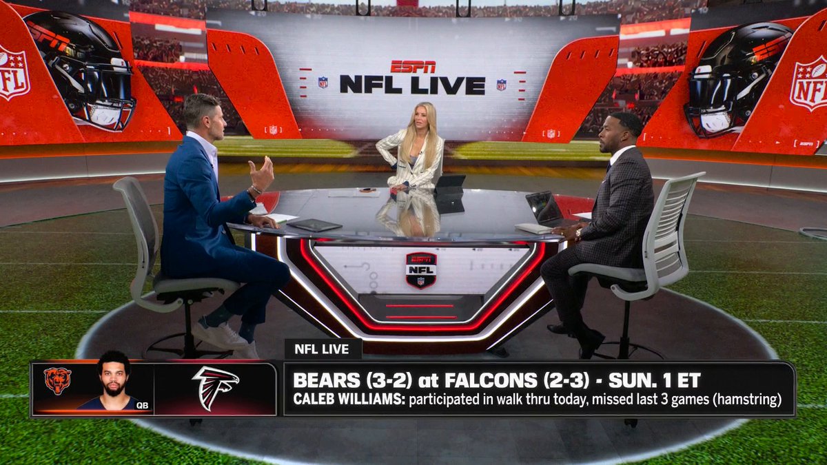 “This game sets up beautifully for Ben Johnson.” Dan Orlovsky and Andrew Hawkins preview the Bears-Falcons matchup in Atlanta 💪