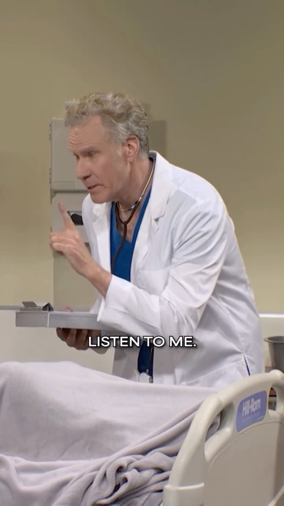 Will Ferrell casually dropping the most devastating medical malpractice news of all time ("I accidentally removed your penis") like it's a misplaced chart is peak deadpan comedy. The absolute best part isn't even the mistake itself, it's that he managed to go to Mr. Shinto’s Hibachi Castle for lunch right after, completely distracted by the whole ordeal! You've got a patient sitting in a hospital gown dealing with the total existential dread of having a "flash furnace" cremation situation, and the doctor is out here critiquing Benihana. Comedic timing at its finest. Has anyone ever had a worse post-op conversation than this?