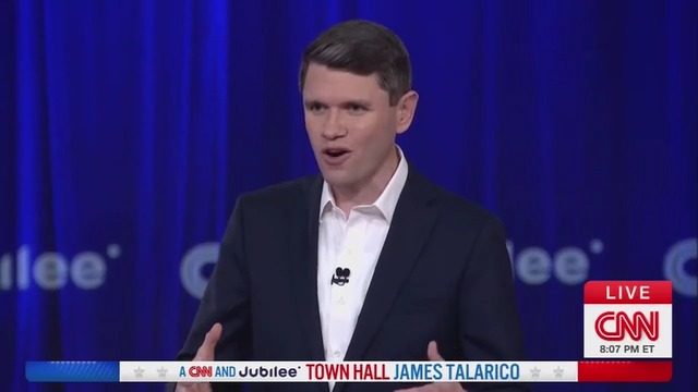 James Talarico: I am tired of us being divided into teams—left vs. right, blue vs. red, urban vs. rural. Show of hands. How many people here have an elderly parent or grandparent who needs care? So do I. How many people struggle with the high price of everything? So do I.