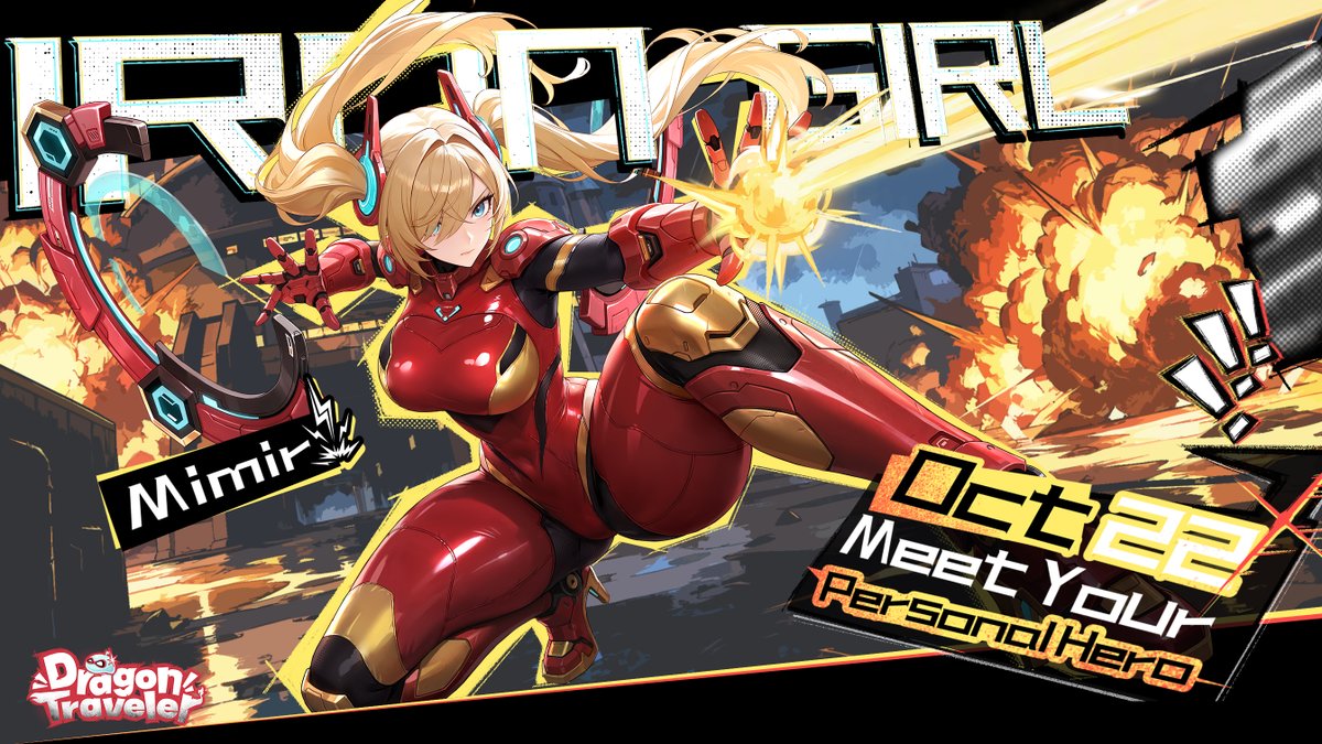 [Mimir] Fully charged and fully loaded—all day, every day! 🔋💥 🎁Gift Code: GJXXMimir October 22: [Iron Girl Mimir] makes her superpowered debut! ⚡ ♡Follow &amp; Share to enter the draw♡ 💓Rewards: $10 Amazon Gift Card x3 #DragonTraveler