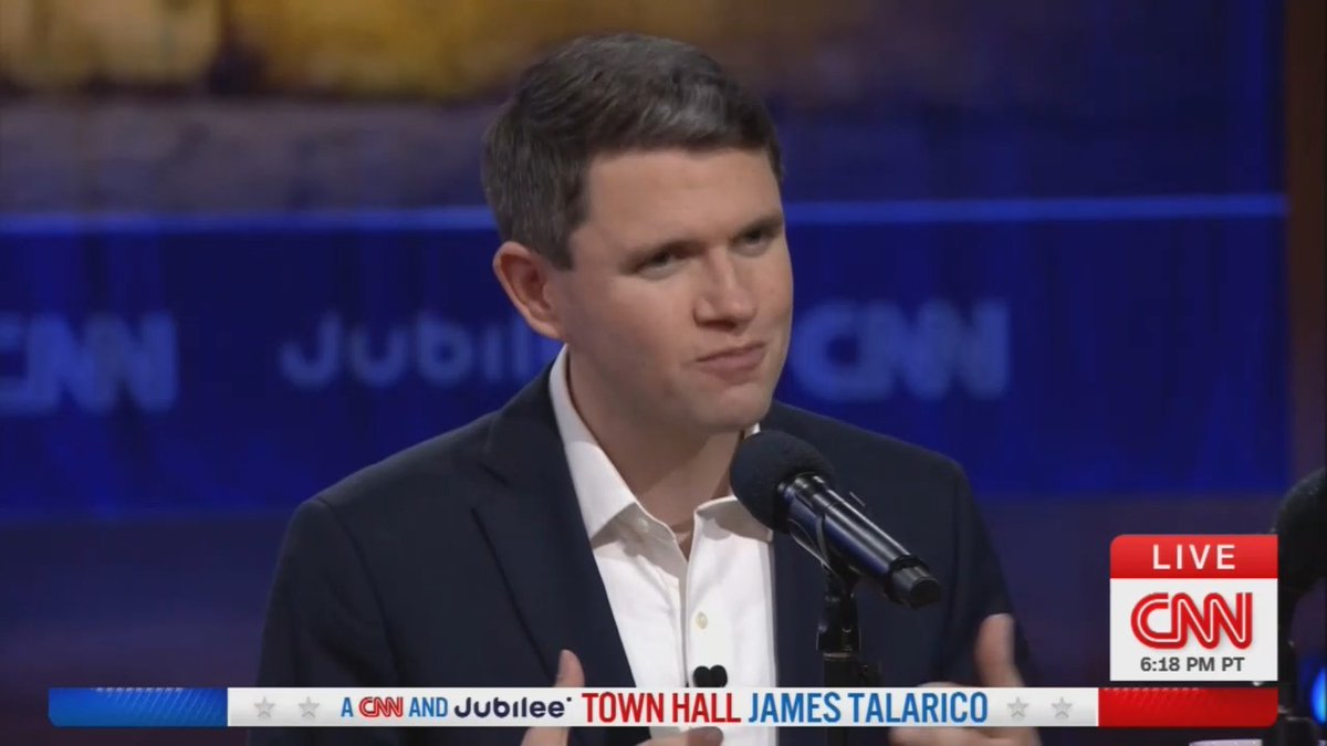 James Talarico: "I know that October 7th was the deadliest day for the jewish people since the Holocaust. And I believe that Israel, like any nation, has a right to defend its people. But I don't believe that Benjamin Netanyahu has a right to wage war against civilians, or use collective punishment, or restrict aid to civilians."