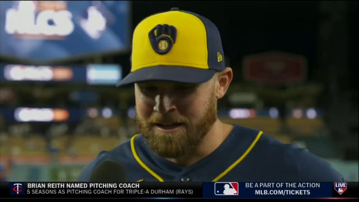 After his 12-pitch walk changed the game on Monday, Jake Bauers battled 10 pitches before launching a 2-run HR to take the lead tonight 🤯 "There was a moment during the at-bat when the only thought I had was, 'You're doing it again.'" #MLBTonight | Milwaukee Brewers | Jon Morosi