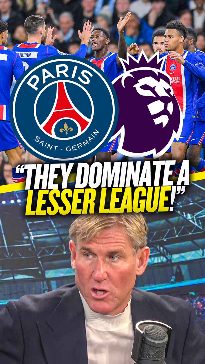 🇫🇷 "PSG dominate a lesser league!" ❌ "Would they dominate the Premier League? I don't think so!" Simon Jordan explains why PSG's 4-2 win over #MCFC is not evidence that they'd be the best team in England! 🤷♂️