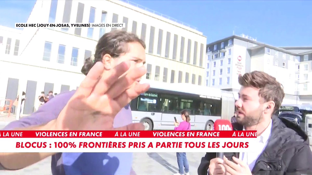 Les journalistes de Frontières pris à partie devant l'école HEC, dans #100Frontieres Toute l'info est à retrouver sur