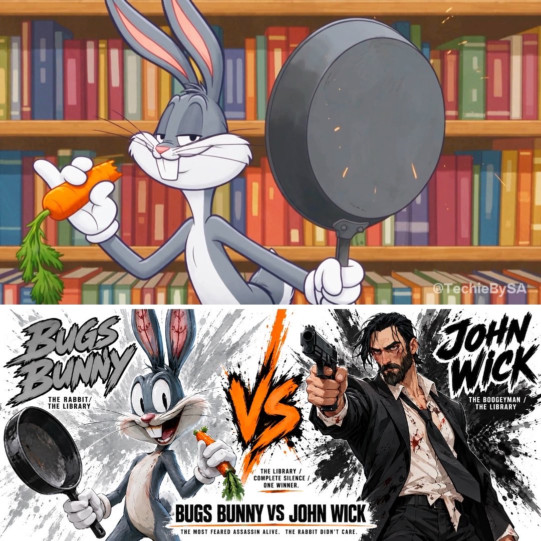 Bugs Bunny has never lost. John Wick has never lost. One of them is lying🐰🔫 Made with Seedance 2.5 + GPT Image 2.5 Prompt👇🏻