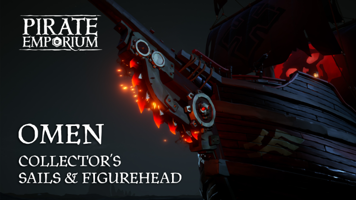 To celebrate the launch of @GearsOfWar: E-Day, we're expanding the Omen ship set! Perfect for menacing foes who burst from below the ground and rival pirates alike, the new Collector's Sails and Figurehead will be available in the Pirate Emporium from October 22nd.