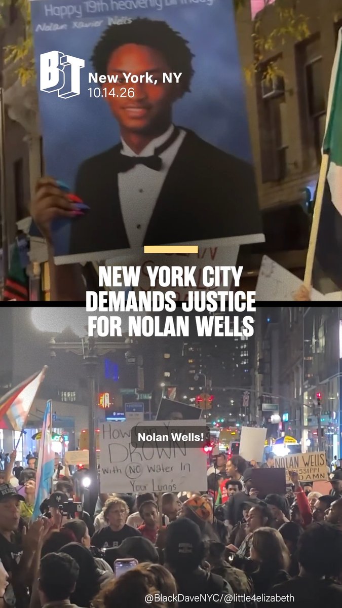Hundreds marched in the streets near New York City’s Union Square on Wednesday night to demand a federal investigation into the death of Nolan Wells, the 18-year-old Black teen from Ocean Springs, Mississippi, whose body was found off Horn Island after a Fourth of July boat trip with a group of mostly white friends who returned without him. Wells’s family and allies are pushing for answers after a Jackson County grand jury declined to bring charges last month. This week, they released findings from a nearly 300-page forensic report that includes Nolan’s friends’ private Snapchat conversations, intensifying calls for transparency and accountability in his death.