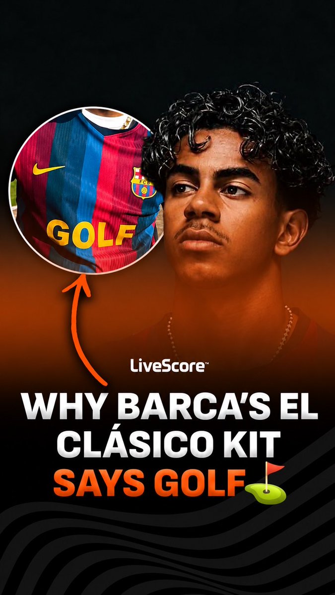 Why do Barcelona have 'Golf' on the front of their El Clásico shirts? 🎶⛳