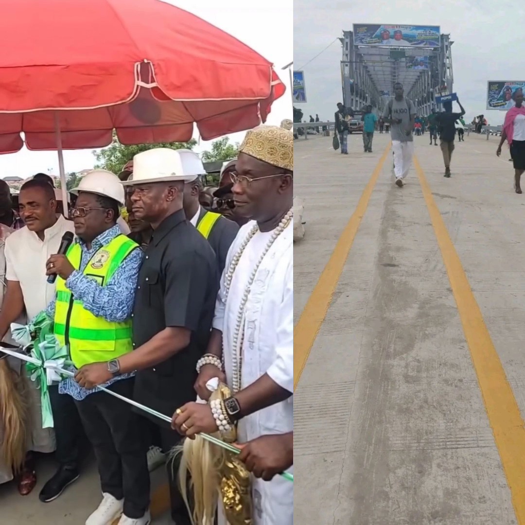 Minister of Works, David Umahi, today officially reopened the First Niger Bridge in Onitsha, Anambra State, to public use following the completion of maintenance works.