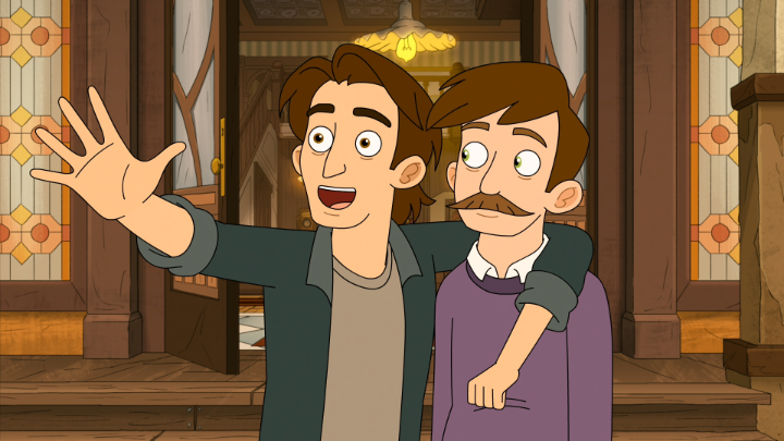 Now that we've finally met Ron (voiced by Justin Long!!), it makes sense why he's Katherine's 𝘦𝘹-husband. 📺 HAUNTED HOTEL