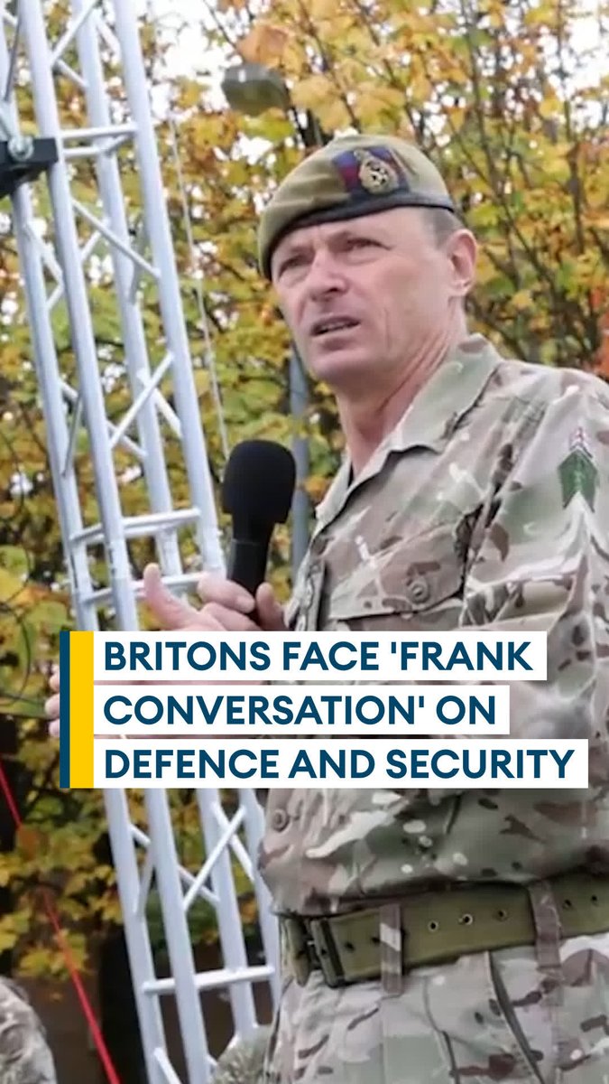 🇬🇧 Are Britons ready for the sacrifices needed to strengthen national security? Speaking to soldiers in Catterick Garrison the head of the British Army warns Britons must face a “frank conversation” about the sacrifices needed for defence and security🔗