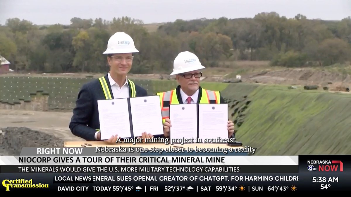 Nebraska’s Elk Creek mine will unleash American critical minerals — supporting U.S. defense, automotive, aerospace, energy and advanced manufacturing industries! A WIN for Nebraska and a WIN for America! 🇺🇸