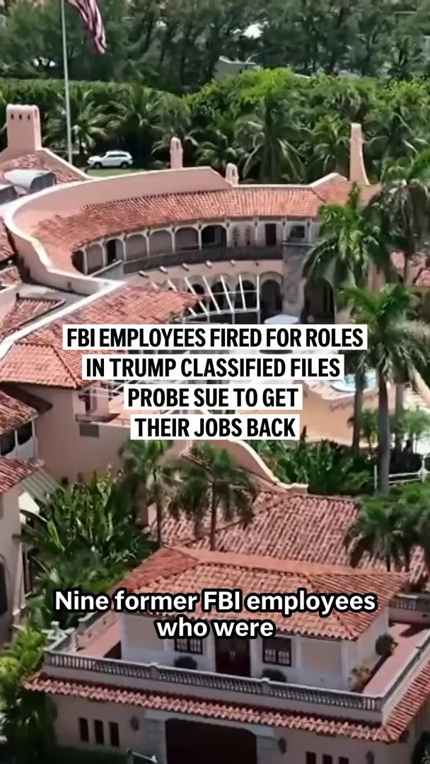 FBI employees fired for their roles in the investigation of President Donald Trump’s retention of classified documents at his Florida estate sued on Thursday to get their jobs back, calling their terminations unlawful acts of “political retribution.”