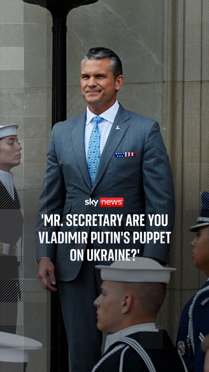 Our US correspondent James Matthews shouted a couple of questions to Pete Hegseth as he welcomed UK Defence Secretary Wes Streeting to Washington. Read more: