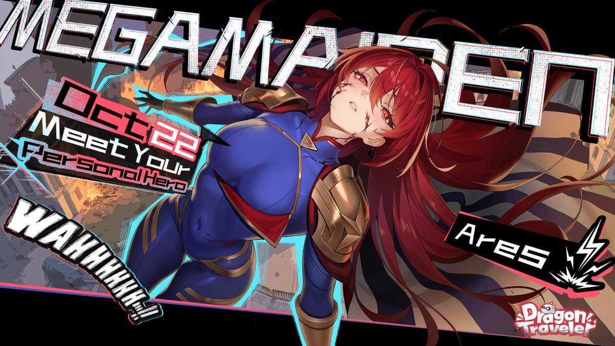 [Ares] The most powerful superheroine around... and she only goes soft for me! 🎁Gift Code: FSZSAres October 22: [Megamaiden Ares] makes her superpowered debut! ⚡ ♡Follow &amp; Share to enter the draw♡ 💓Rewards: $10 Amazon Gift Card x3 #DragonTraveler