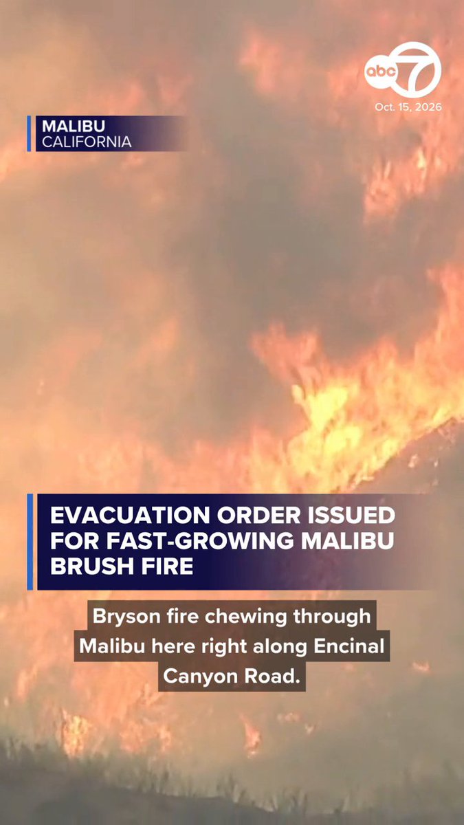 A wind-driven brush fire in Malibu has prompted an evacuation order and warnings in the area. The fire broke out near Encinal Canyon Road and quickly grew to more than 100 acres.