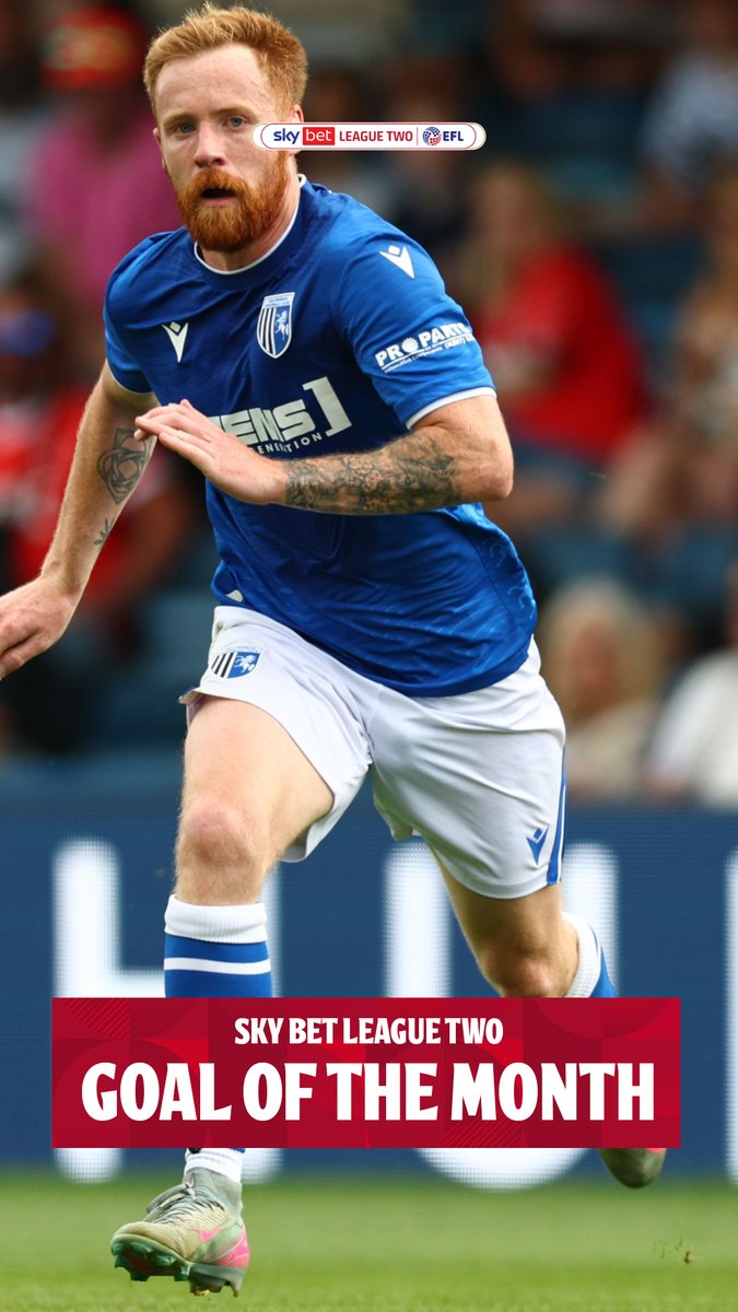 ⚽️ Gillingham FC's James Brophy has won the Sky Bet League Two Goal of the Month vote for September! #EFL | #SkyBetLeagueTwo