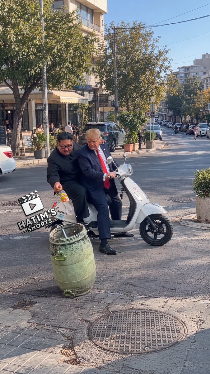 Kim Jong Un tries to land a perfect shot, but things don't go as planned 😂 Trump confidently steps in to show him how it's done... Made with AI, just for fun. #DonaldTrump #KimJongUn #Comedy #Funny