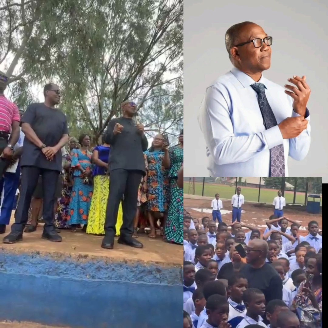 NDC presidential candidate, Mr Peter Obi, this morning at the College of the Immaculate Conception (CIC), Enugu State.