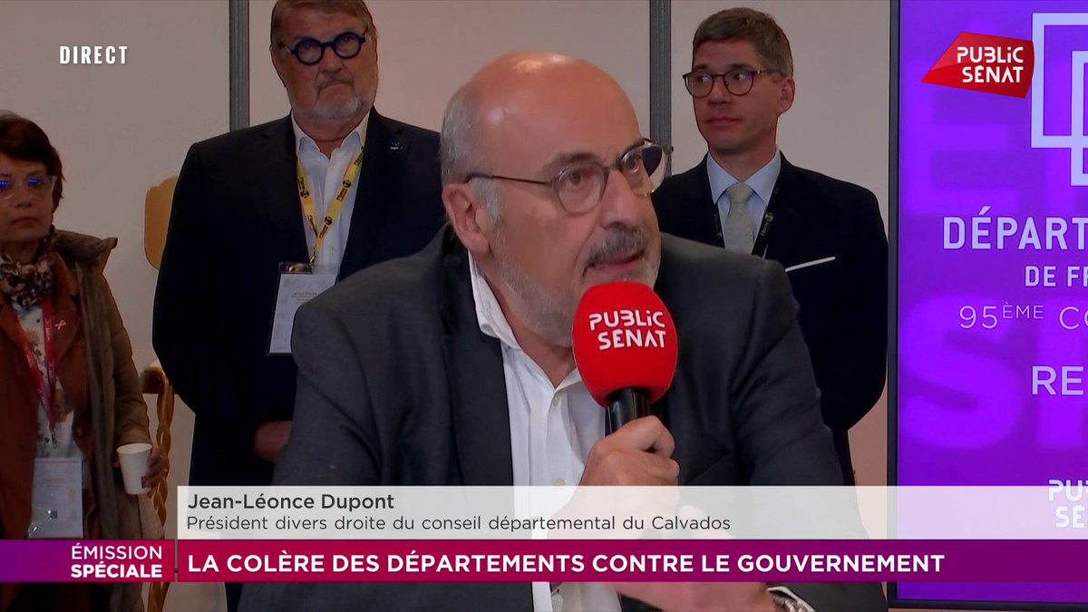 "Nous sommes face à une technocrature, qui ne respecte pas sa parole, qui ment, qui triche et qui rackette", dénonce Jean-Léonce Dupont, président du conseil départemental du Calvados après un congrès des Départements de France très compliqué pour le gouvernement