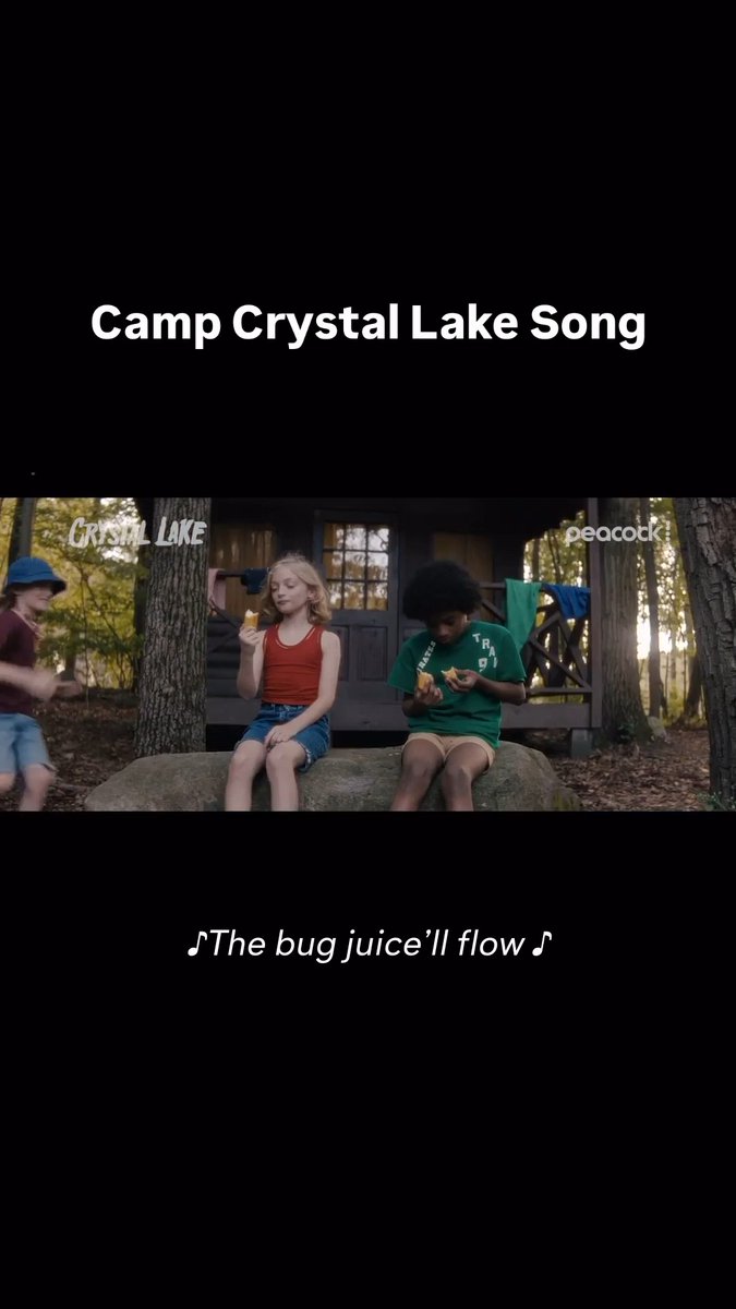 Camp Crystal Lake, oh we love you 🎶 #CrystalLake is streaming on Peacock.