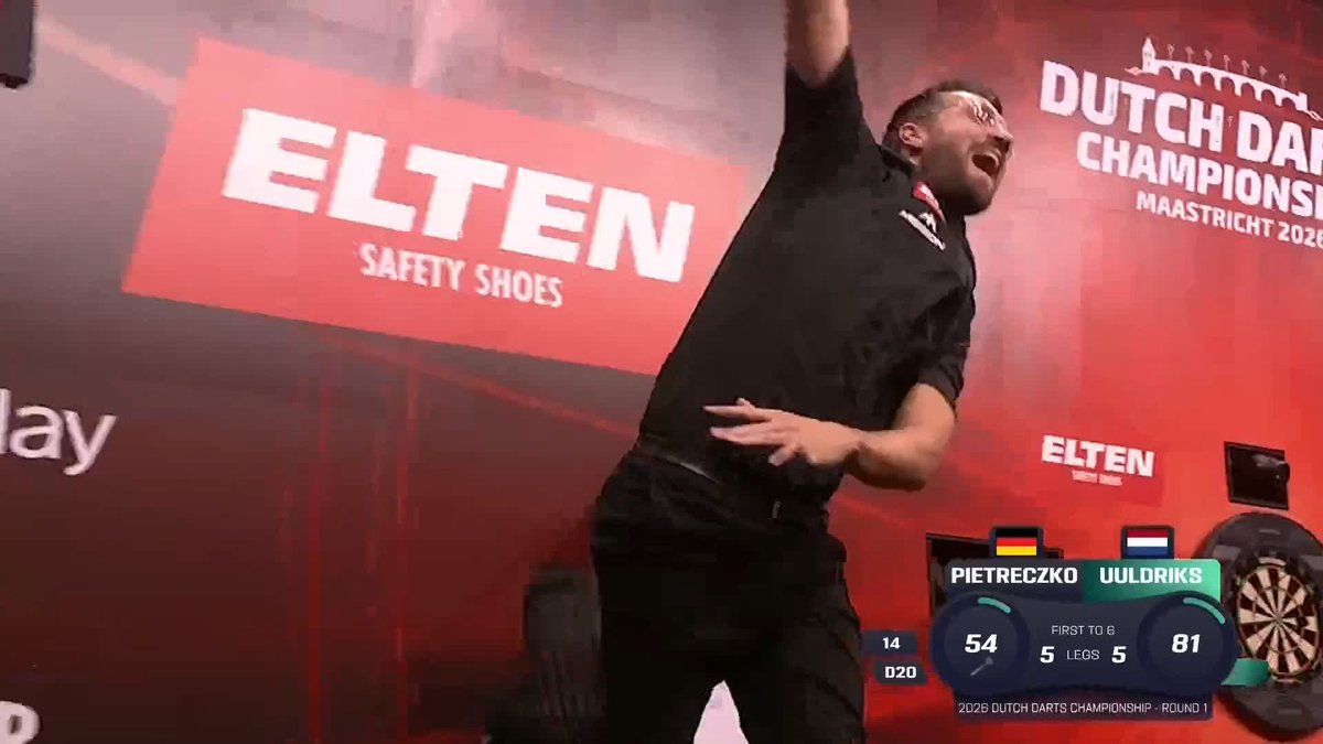'THE DEBUT OF DREAMS!' 🤩 A European Tour CLASSIC! Heine Uuldriks recovers from 3-0 down to beat Ricardo Pietreczko on debut, missing just one dart at double in the match! He seals victory with a bull finish - incredible scenes in Maastricht! 📺 #ET15