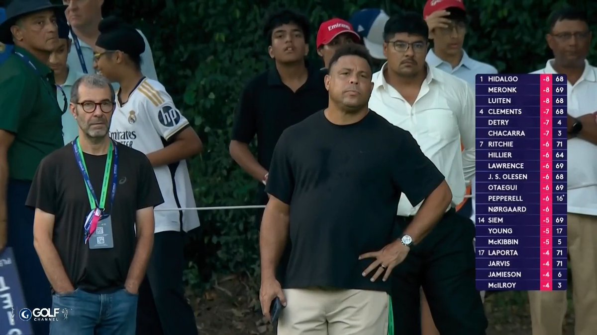 Ronaldo in his element, taking in the action at the DP World India Championship 🇧🇷⚽️ A lot going on in this 15-second clip 😂