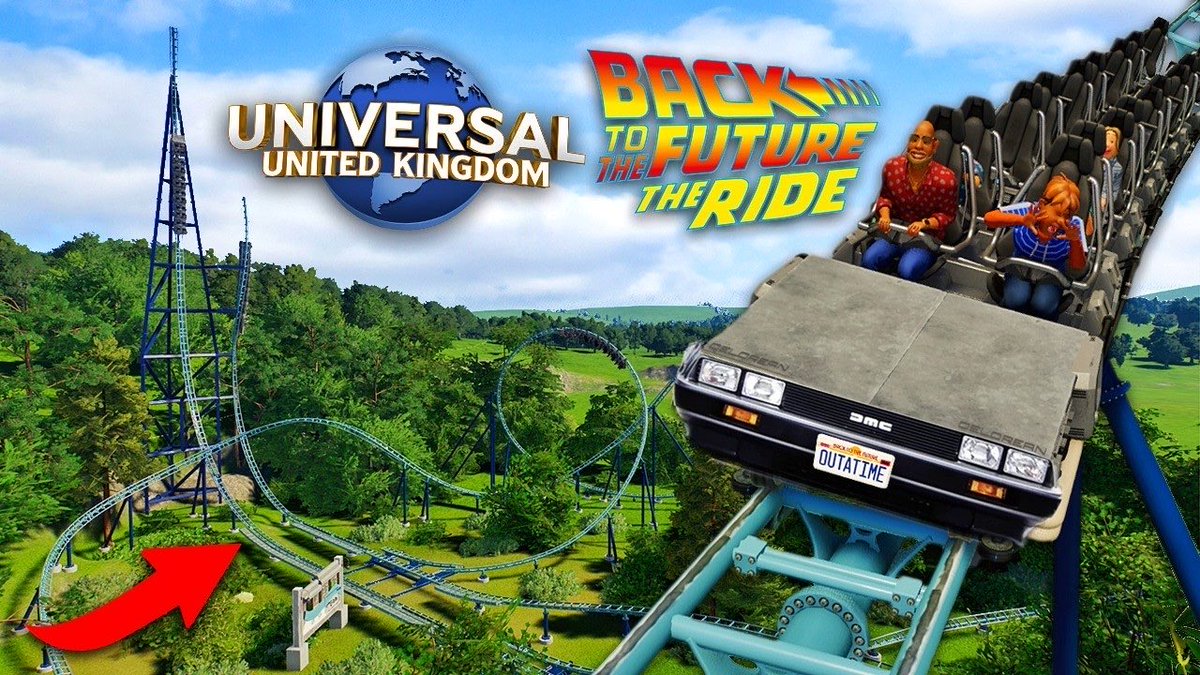 Universal UK update! Here’s what the Back to The Future Rollercoaster might look like! 👀🇬🇧 This is a recreation based off of the concept art! 🔥