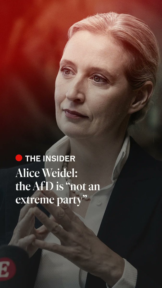 Some members of Alternative for Germany, which is leading German opinion polls, have been linked neo-Nazi groups. Alice Weidel, the party’s co-leader, told Zanny Minton Beddoes that accusations there are extremists within the AfD are “completely unfounded”. Watch the full Insider interview: