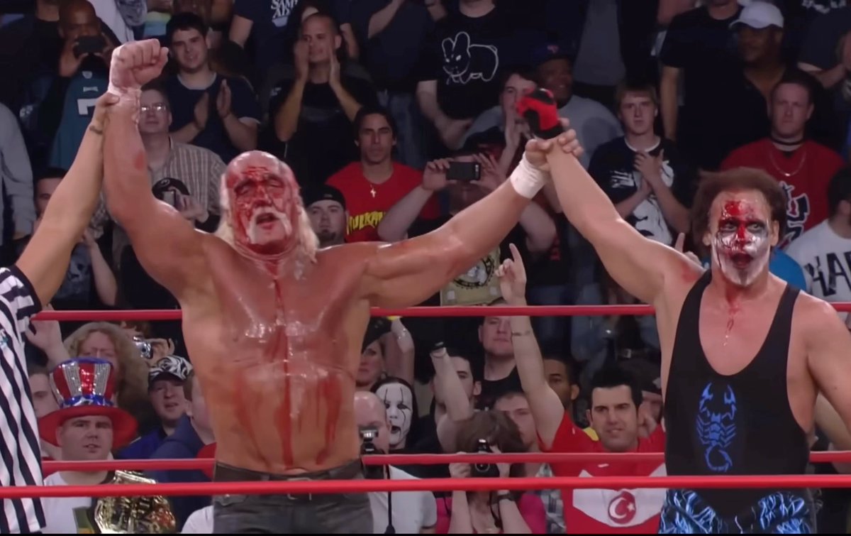 15 years ago today, Sting and Hulk Hogan faced off for the final time ever. In the end, Hogan helps Sting fight off Immortal to an insane reaction from the crowd! ๐ TNA Bound For Glory 2011