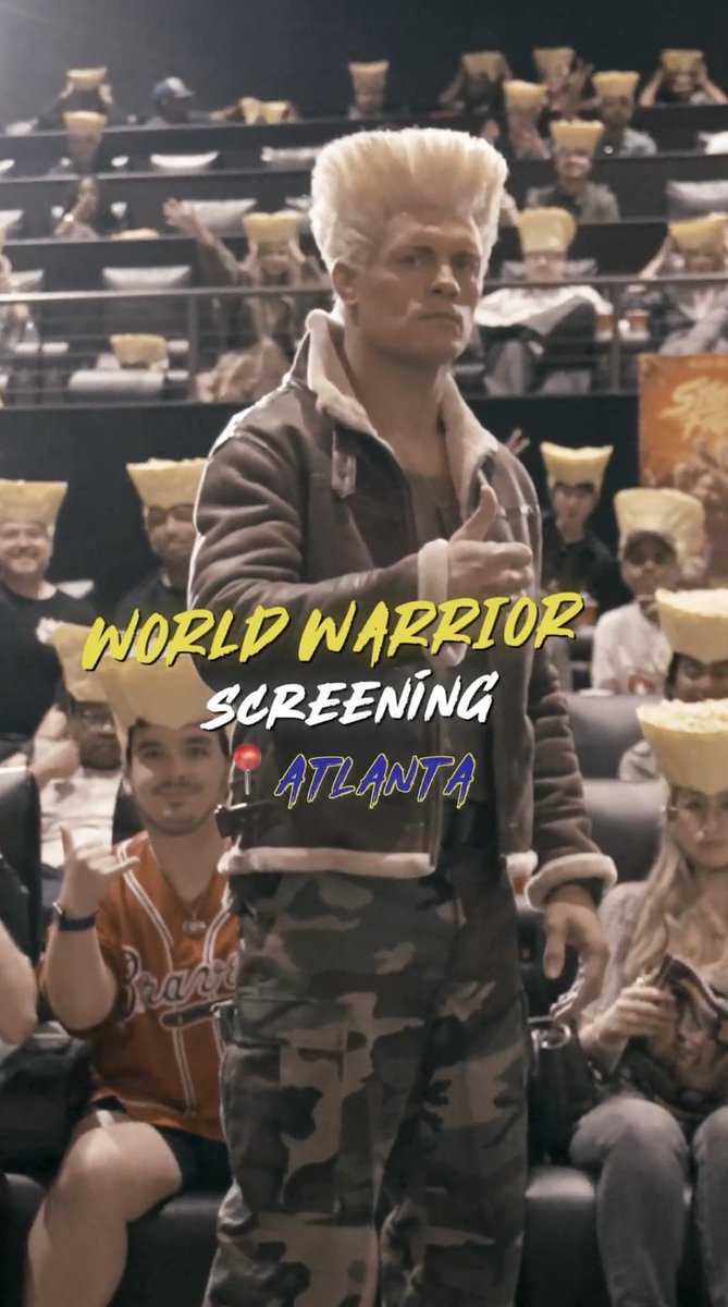 Atlanta respects the hair. Cody Rhodes surprises fans at the #StreetFighterMovie screening. Get your tickets now! #GuileInTheWild