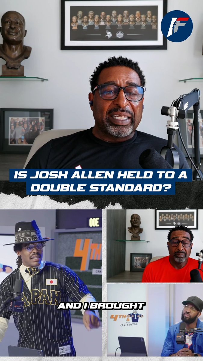 Is Josh Allen held to a double standard? Cris Carter on his discussion with Cam Newton… Inside Football