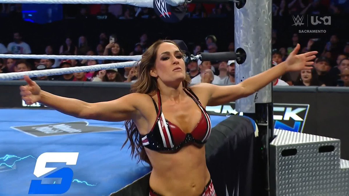 Paige and Nikki Bella are taking things to another level tonight 🔥 These two keep finding new ways to make each other suffer.