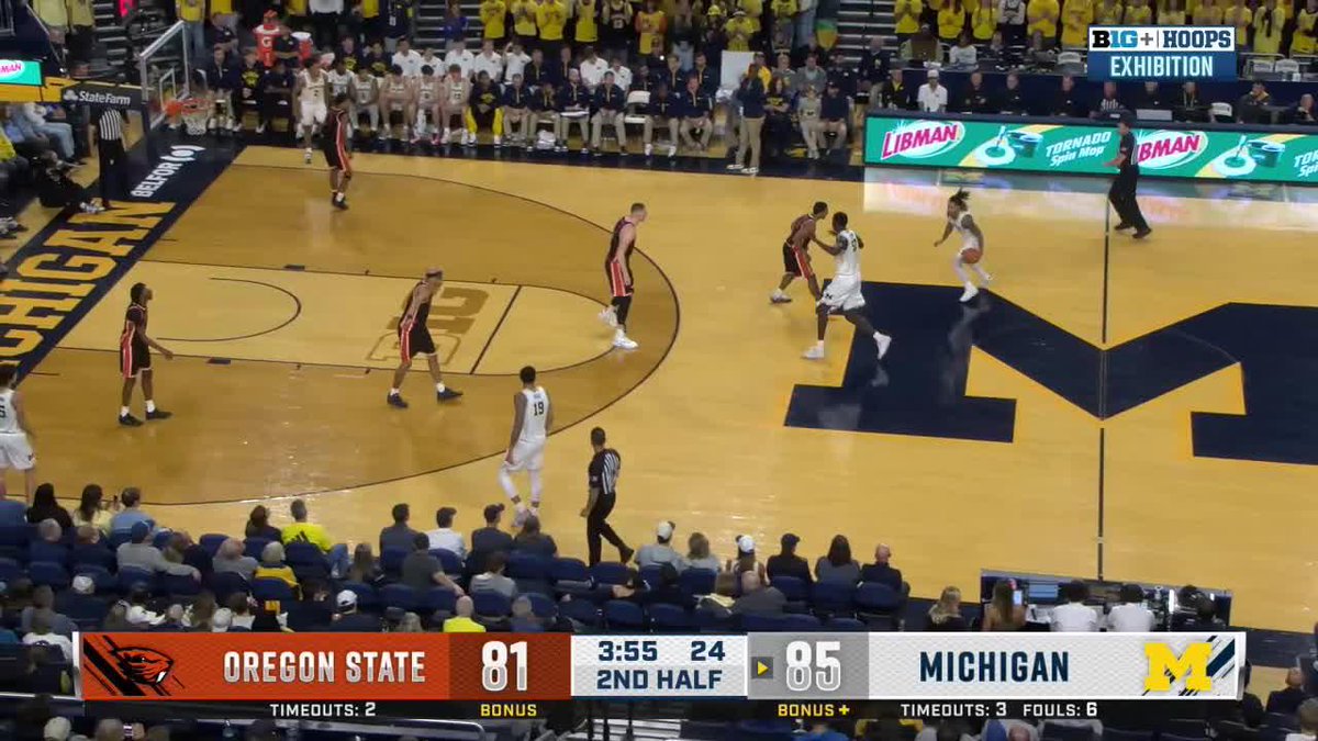EC wastes no time getting a bucket 🪣 Michigan leads by 6 at the under-4 timeout Subscribe/watch on B1G+
