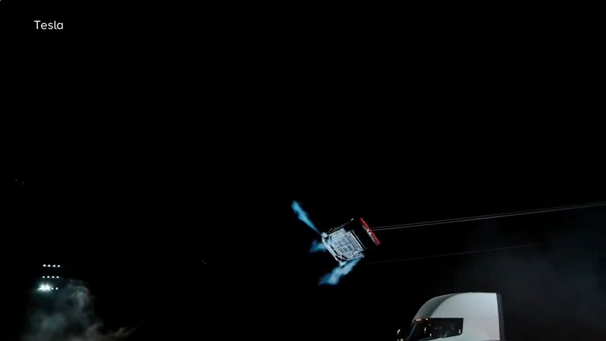 In a spectacular demonstration, Tesla unveiled its new "flying car," more than a decade in the making. Tesla says the vehicle is equipped with rocket thrusters and can accelerate from 0 to 60 mph in under a second. Whit Johnson has details.