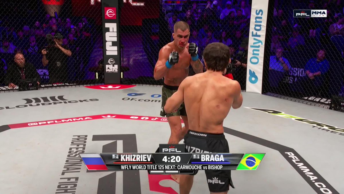 How did Timur Khizriev survive this?? 🤯 #PFLChicago | Main Card LIVE NOW on ESPN 2