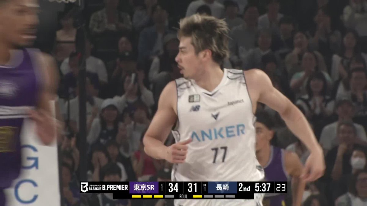 ホーキンソンのブロックもお構いなし😳 長崎#77 土屋の豪快なボースハンドダンク!! 土屋アリスター時生(Alistair Tokio Tsuchiya) 長崎ヴェルカ 公式 📡バスケットLIVEで生配信中 #Bリーグ #りそなグループ