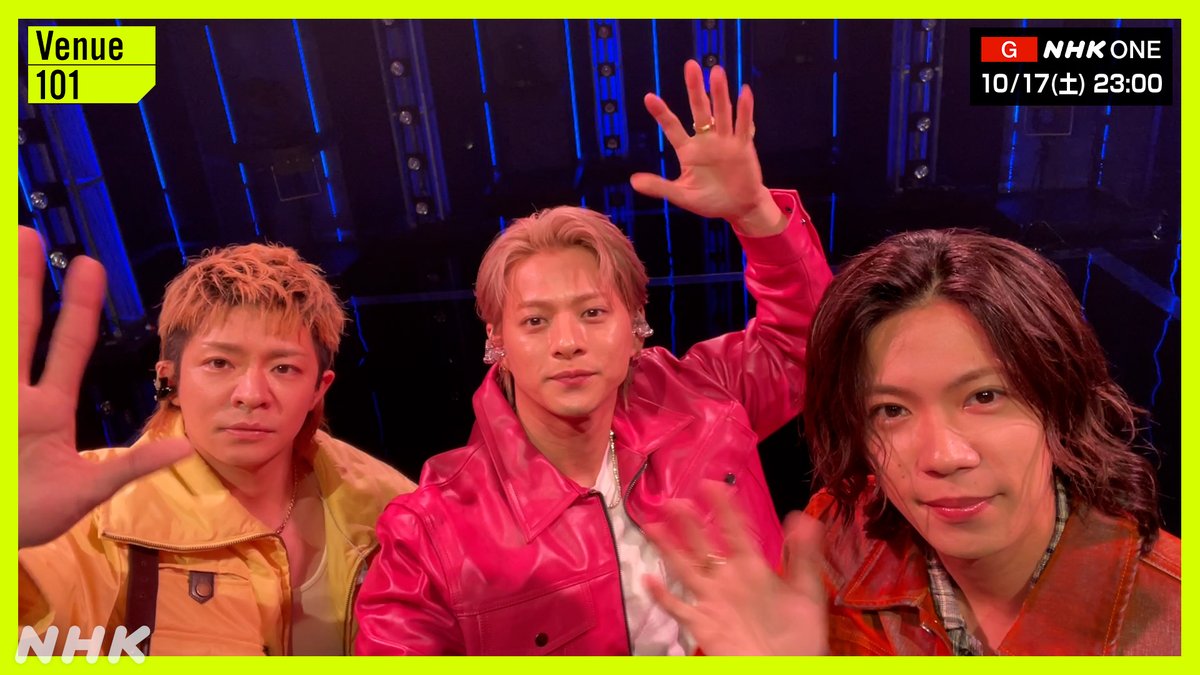 📣#Venue101 生放送直前‼️ リハーサル直前の #Number_i に 意気込みを聞いちゃいました🕶️ 今夜は「REBON」を披露✨️ このあと23:00から生放送です📡 #Ni_REBON #Number_i_Venue101