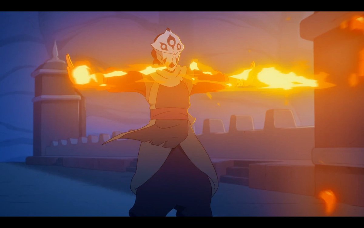 The animation for seven havens might be inconsistent but when it cooks they have some pretty fun sequences. This fire bending move for example, it's so cool and I'm shocked I've never seen a technique like this used before even from Azula