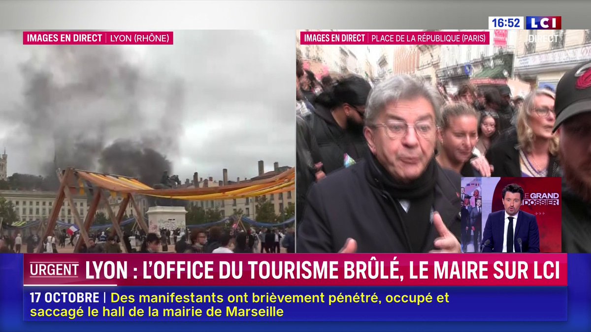 🔴 Mobilisation du 17 octobre à Paris : "C’est plus puissant que Mai 68 dans la jeunesse, donc c’est vraiment un événement qui nous apprend des choses sur notre pays et surtout sur cette génération-là", réagit Jean-Luc Mélenchon, candidat La France insoumise à la présidentielle