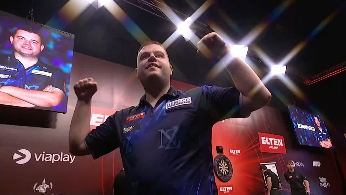 TRIPLE Z GETS THE W! Niels Zonneveld edges past Krzysztof Ratajski in a last-leg decider to complete this afternoon's action! 📺 #ET15